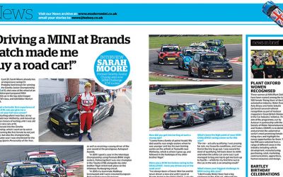 JCW DRIVER SARAH MOORE FEATURES IN MODERN MINI